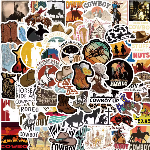 60 Cowboy Stickers